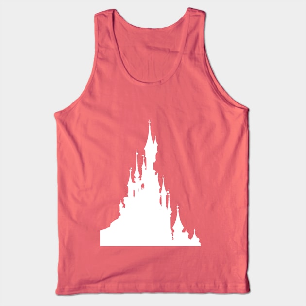 Magic Castle Silhouette Paris Millennial Pink Tank Top by FandomTrading